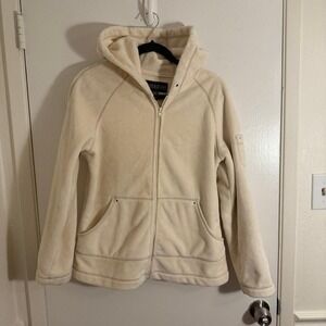 Kristen Blake Women's Ivory Full Zip Jacket Hoodie Medium